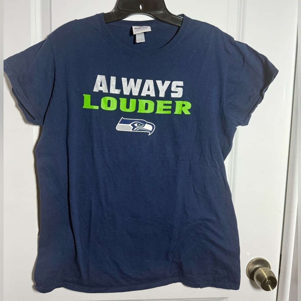 MAJESTIC NFL SEATTLE ASeahawks Fan Fashion Tee - size 2XL 💚💙💚